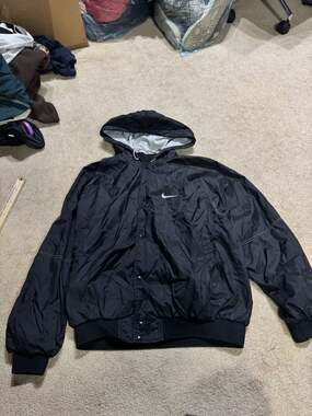 Vintage 90s Nike White Tag Hooded Spellout Coach Jacket Windbreaker